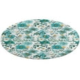 thumbnail image 4 of Floral Colorful Flower Floral Medallion Round Rug - Small Round Area Rug, Soft Non-Slip Machine Washable Bedroom Mat Indoor Accent Entry Carpet for Office Desk Dorm Hallway, 4 of 6