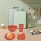 thumbnail image 4 of Juego de vajilla de paja de 8 piezas que incluye cuchillos, tenedores, cucharas, cuencos y platos. Juego de vajilla portátil para exteriores., 4 of 5