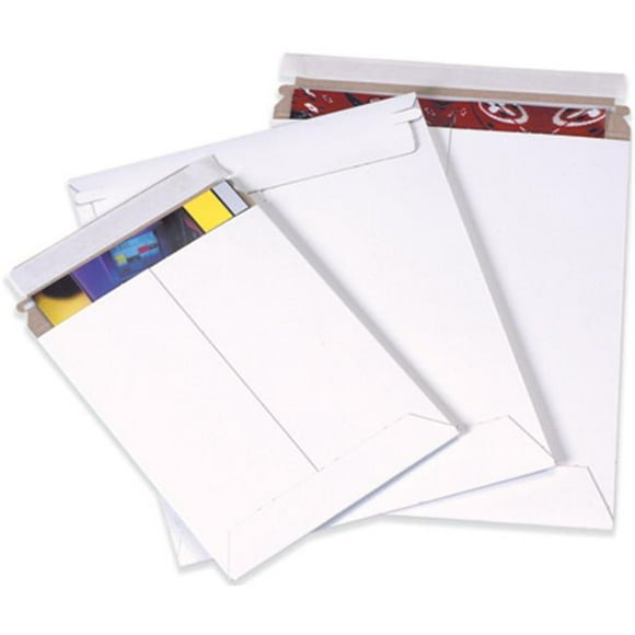 Box Partners RM1SS 6 Po x 8 Po Blanc Auto-Scellant Plat - 100