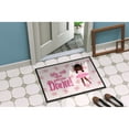 thumbnail image 2 of Carolines Treasures BB5389MAT Ballet Long Hair African American Door Mat Indoor Rug or Outdoor Welcome Mat 18x27 Doormat, 2 of 4
