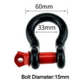 thumbnail image 4 of Tow Shackle D Ring Bow Shackle Isolator 2 Pack de accesorios de remolque para vehículos to Eccomum Grillete de remolque, 4 of 5
