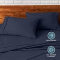 thumbnail image 6 of Bare Home Pillowcase Set - Premium 1800 Collection - Double Brushed - Ultra Soft - Standard Size, Midnight Blue, 2 Count, 6 of 8