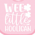 thumbnail image 4 of Inktastic St. Patrick's Day Wee Little Hooligan with Shamrocks Boys or Girls Baby Bib, 4 of 4