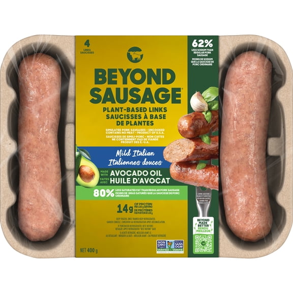 Beyond Meat Saucisse Italienne Douce à Base de Plantes, 400g 400g
