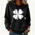 thumbnail image 2 of FDGIU ‌‌‌‌‌Women's Plus Size Saint Patrick's Day Sweatshirt - Oversized Green Shamrock Print Long Sleeve Pullover, 2 of 6