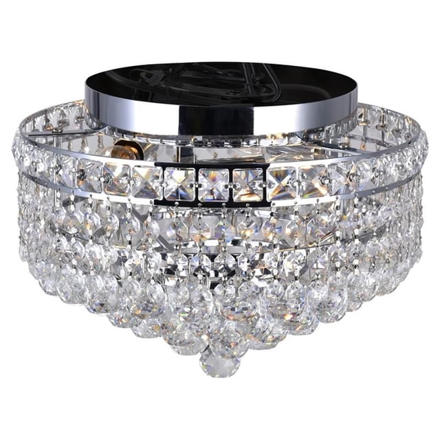CWI Lighting Luminous 3 Light Flush Mount With Chrome Finish