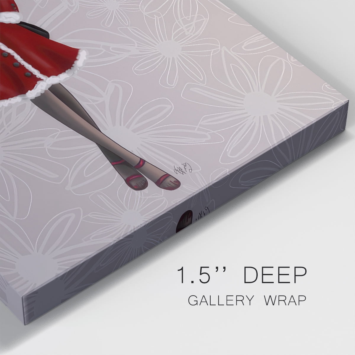 Christmas Christmas Fashion Bunny- Gallery Wrapped Canvas