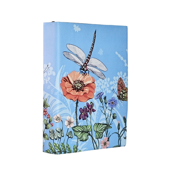 Leather Journal Notebook Blue Floral (Fiore Blu) Handmade Diary Travel Journal - Unique Gift for Her, Artists, Students, Birthday