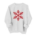 thumbnail image 5 of Cadancy Holiday Tops for Women Christmas Snowflake Crew Neck Long Sleeve Pullover Sweatshirts Festival Holiday Winter Funny Shirts Casual Loose Xmas Outfits 2025, 5 of 5