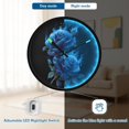 thumbnail image 5 of Indoor 12' Voice-Activated Luminous Decoration Wall Clock With LED Night Light Rose Flame, 5 of 8
