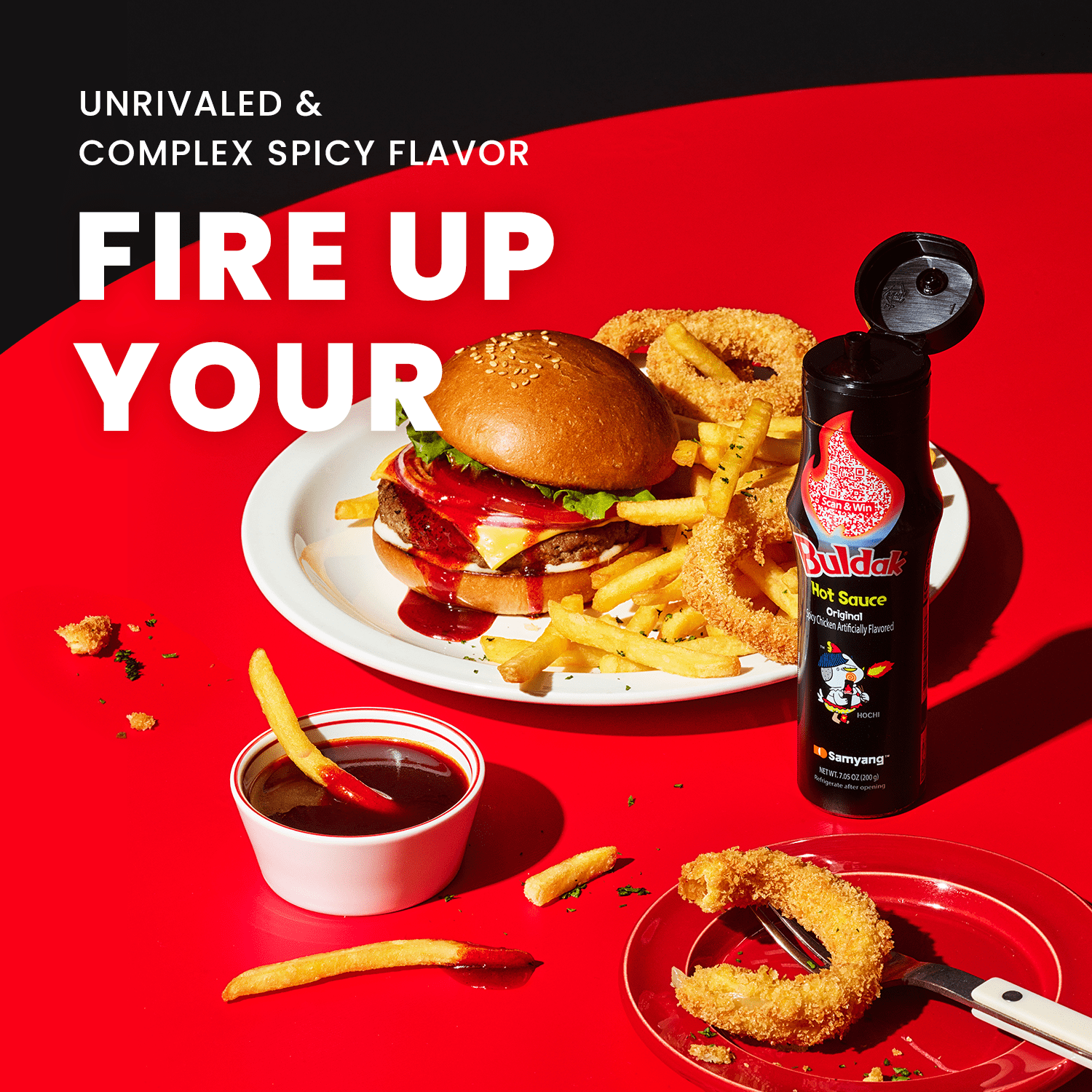 Samyang Buldak Spicy Chicken Hot Sauce, Lactose-Free, Soy/Soybean-Free, Tree Nut-Free - 200ml