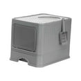 thumbnail image 3 of kusrkot Enclosed Cat Toilet Kitty Litter Pan Kitty Litter Tray Hooded Cat Litter Box, 3 of 9