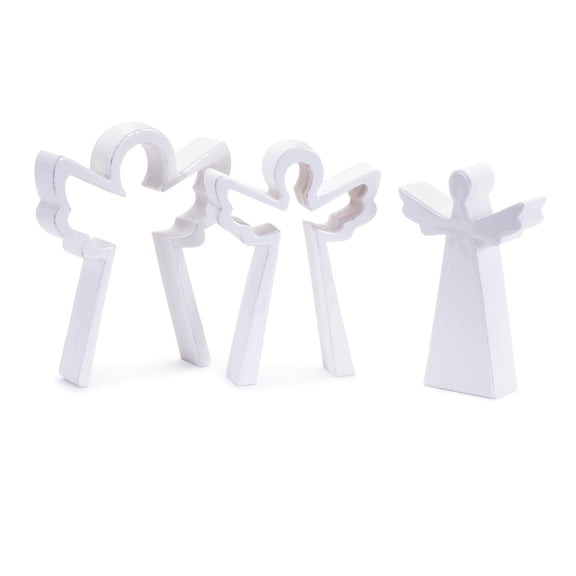 Melrose International LLC Triple Angel Puzzle (Set of 2) 8"H MDF