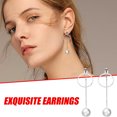 thumbnail image 1 of Xihbxyly Oferta del día Liquidación Pendientes brillantes europeos y de moda Pendientes de tendencia de perlas grandes, 1 of 7