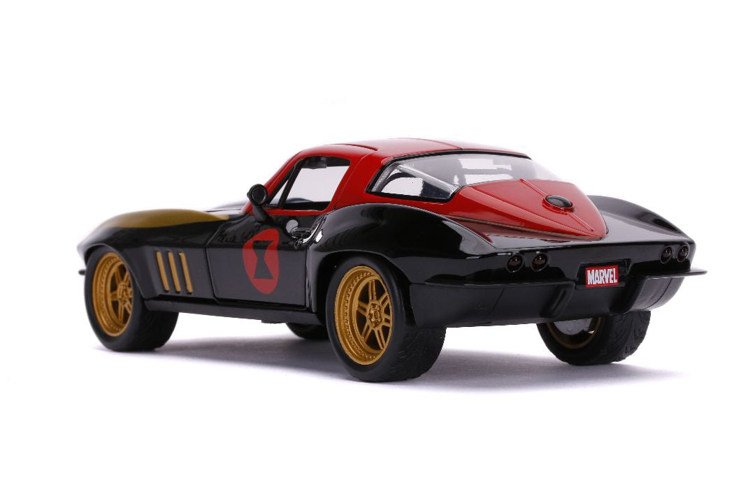 1966 Chevrolet Corvette With Black Widow Diecast Figurine Avengers Marvel Series for sale online