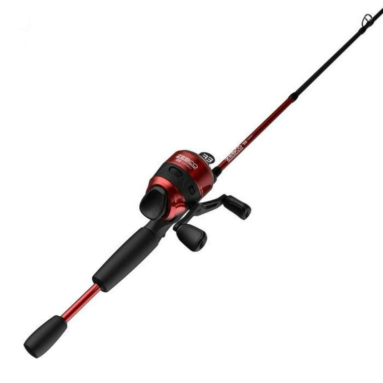  Zebco 33 Rhino Max Spincast Reel and Fishing Rod Combo, 6-Foot  6-Inch 2-Piece Durable Fiberglass Rod with ComfortGrip Handle, Quickset  Anti-Reverse Fishing Reel with Bite Alert, Gray/Black : Sports 