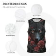thumbnail image 3 of Pofeuu Rose Full Moon Black Wolf Print Basketball Jersey, Shirts for Men Youth Basketball Jersey Crew Neck-4X-Large, 3 of 6