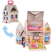 KidKraft Tote-ables Portable Cottage Dollhouse with Doll Included, Storage, 30 Accessories