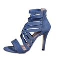 thumbnail image 2 of Nuevas sandalias de tacón alto de gran tamaño Boca de pez Cremallera trasera Sandalias de mujer Wmkox8yii  shjk5198, 2 of 6