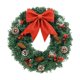 thumbnail image 1 of Decoración de corona navideña, guirnalda navideña, Navidad, adorno, con corona de puerta con lazo 40 cm, 1 of 9