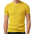 thumbnail image 2 of COSFO Men's Tshirts Short Sleeve Knit Summer Shirt Slim Fit Crew Neck Solid Casual Men Tee Shirts 3xl, 2 of 5