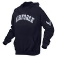 thumbnail image 3 of Rothco Military Embroidered Black/Navy Pullover Hoodies - Air Force, Large, 3 of 3