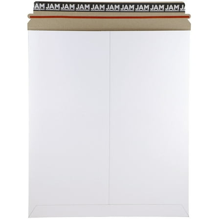 JAM Paper Stay Flat Photo Mailer Envelopes with Peel & Seal Closure, 12 3/4 x 15, White, Sold Individually