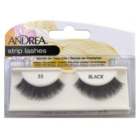 Andrea Lashes Strip Style 33 Black (Pack of 3)