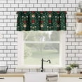 thumbnail image 4 of Christmas Kitchen Curtains Valance,Green Plant Xmas Balls Decor Short Drape for Living Room Farmhouse Window Treatment 1 Panel 54" W x 18" L Inch, 4 of 6