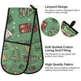 thumbnail image 2 of Yayeee Double Oven Mitt Kitchen Heat Resistant Baking 35" x7" Quilted Glove, Christmas Cookies, 2 of 6