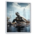 thumbnail image 2 of Designart "Turtle In Simplified Form" Animals Turtle Floater Framed Wall Art Living Room, 2 of 5