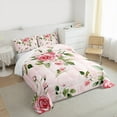 thumbnail image 3 of Manfei Red Rose Floral King Size Comforter Sets,Romantic Flower Bedding Comforter Set,Rustic Farmhouse Cabin Bedding Set For Girl Teens,Ultra Soft Home Decor,3pcs, 3 of 8