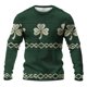 thumbnail image 2 of Ceisia Men's St. Patrick's Day Clover & Celtic Knot Print Waffle Knit Long Sleeve Crew Neck Casual Top Army Green XXXL Gifts, 2 of 7