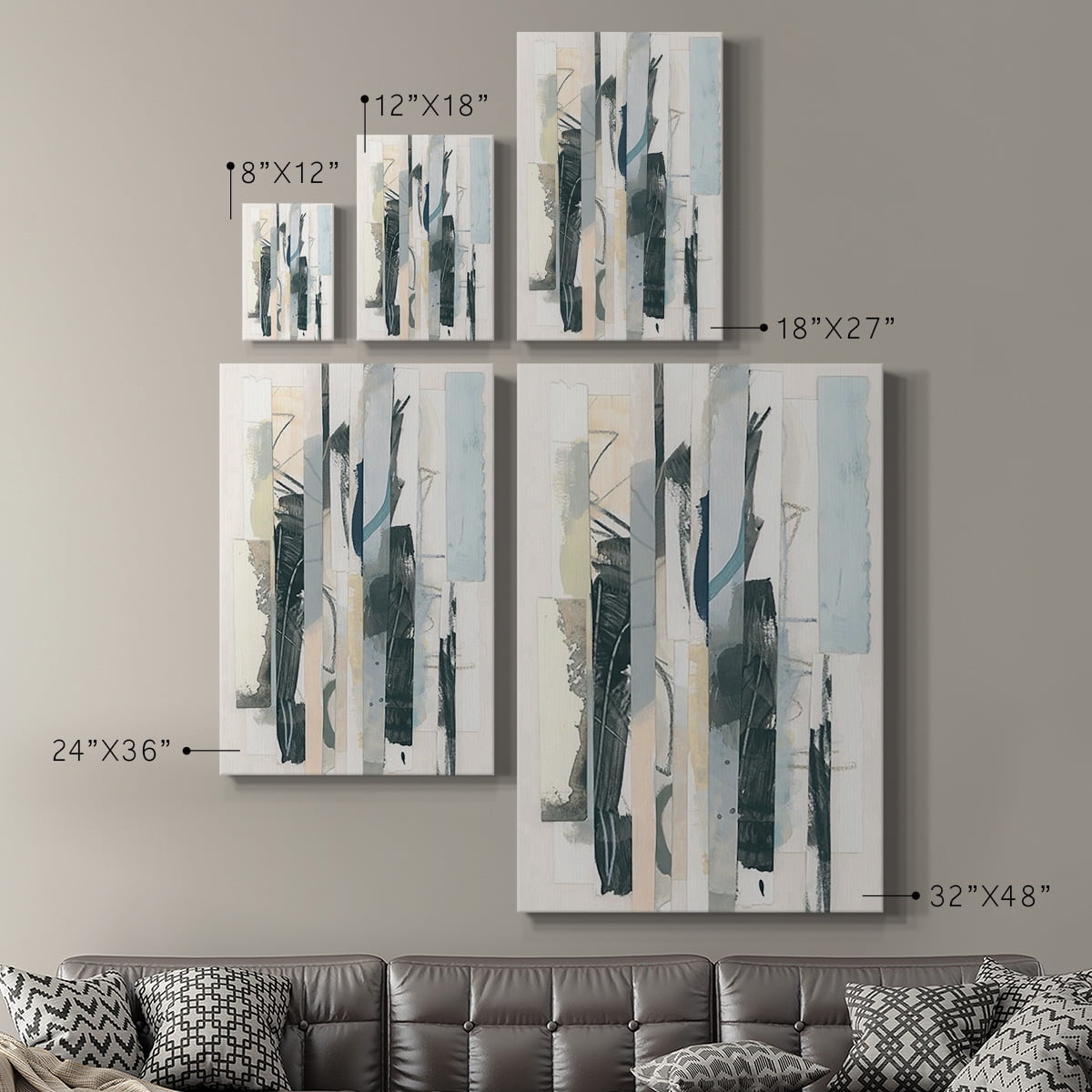 Paper Strata I Premium Gallery Wrapped Canvas - Ready to Hang