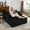 Black, variant on Huisuilinss Chaise Lounge Chair,Oversized Upholstered Sofa Bed With Pillows,Fluffy Plush Faux Fur Cloud Sofa Couch,Comfy Sleeper Couch Reading Chair,Sleeper Sofa For Living Room Movie Room Bedroom