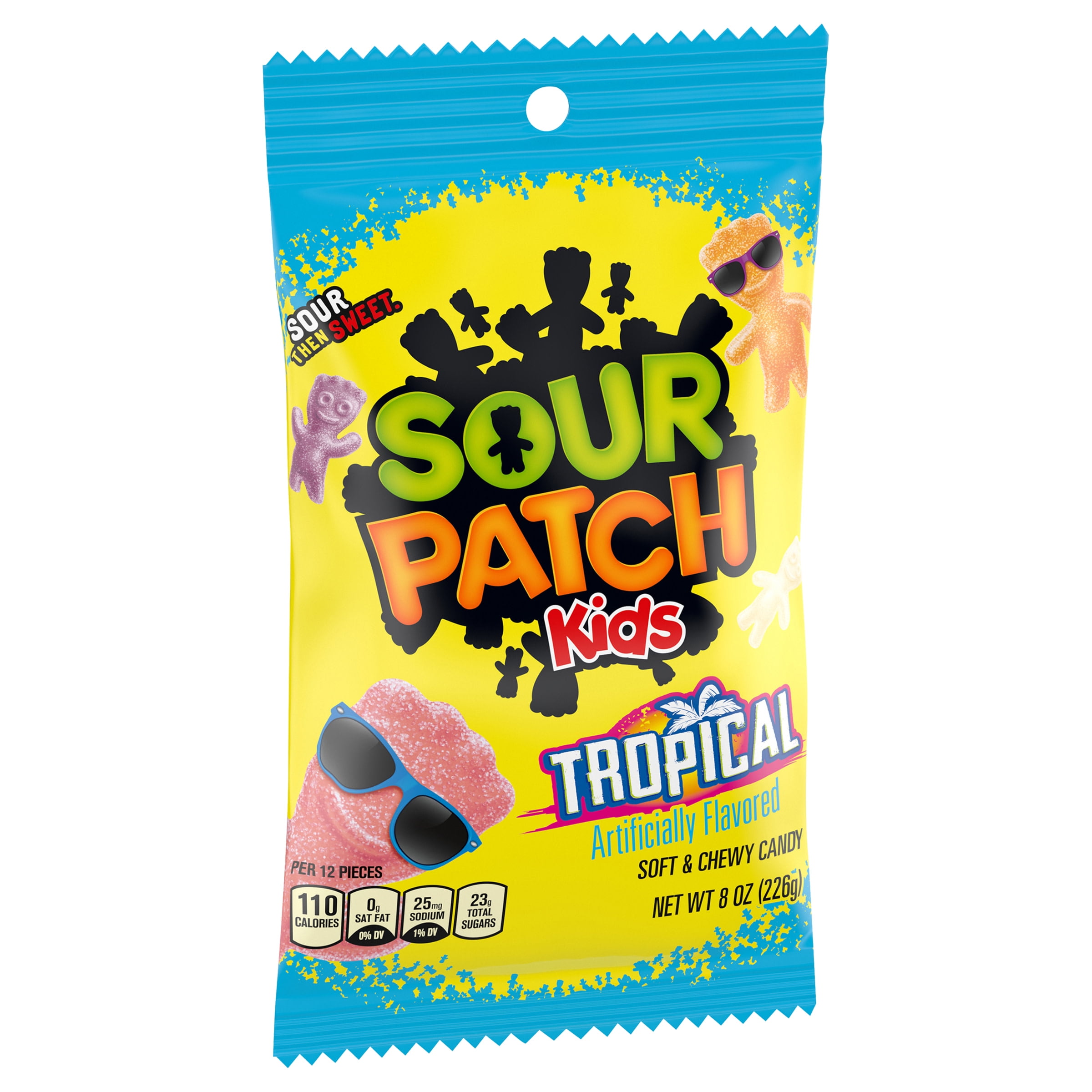 SOUR PATCH KIDS Tropical Soft & Chewy Candy, 8 oz Bag