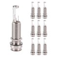 thumbnail image 1 of 10PCS Guitar Pickup Endpin Output Jack Nickel Strap Lock Chrome, 1 of 5