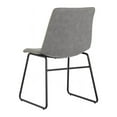 thumbnail image 4 of Sunpan Cal 18" Mid-Century Faux Leather Dining Chair in Antique Gray, 4 of 7