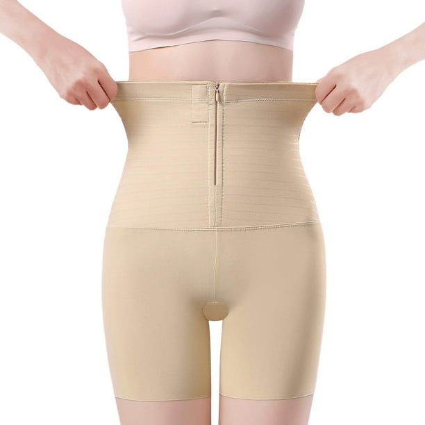 Aayomet Cotton Underwear for Women Waist Seamless Strong Shaping Abdominal  Control Underwear Hip Shapewear High (Beige, XXL) 