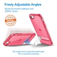 thumbnail image 5 of JETech Kickstand Case for iPhone SE 3/2 (2022/2020 Edition), iPhone 8/7, 4.7-Inch, Support Wireless Charging, Slim Shockproof Bumper Phone Cover, 3-Way Metal Stand (Red), 5 of 7