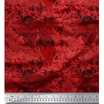 Soimoi Cotton Poplin Fabric Leaves & Texture Print Fabric by Yard 56 Inch Wide