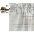 thumbnail image 5 of Floral Windows Valances Curtain Red Poppy Flower Kitchen Valances Rod Pocket Watercolor Floral Spring Flower Wood Grain Window Treatment Short Topper Curtains for Kitchen Living Bedroom,54 by 18 inch, 5 of 5