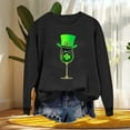 thumbnail image 3 of Craaazy Women's St. Patrick's Day Love Heart Printed Crewneck Long Sleeve Shirts Gifts, 3 of 7
