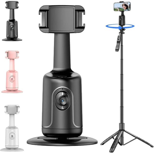 2026 new Smart AI Facial Recognition Phone Tripod,360° Auto Face Tracking with Gesture & Remote Control, No-App Gimbal Stand for Vlogging, Live Streaming & Selfies