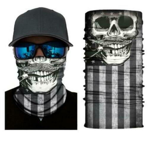 Skeleton Full Skull Mask 2pcs Set Face Mask  Bike Balaclava Halloween Costume 