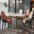thumbnail image 6 of Wisfor 2PCS Modern Dining Chairs Soft Padded Kitchen Dining Room Sitting Chairs, Light khaki & Grey Color, 6 of 13