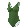 thumbnail image 5 of Tumotour Tight Suspender Polyester Backless Swimsuit For Women Bikini Bathing Suit Solid Color Swimwear Modest Full Coverage Bathing Swim Suit, 5 of 7