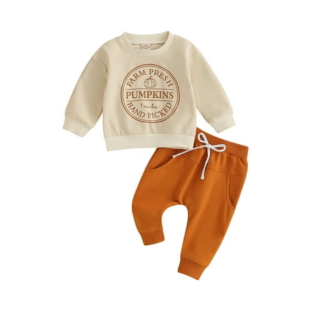 

Emmababy Letter Print Sweatshirt and Pants Set for Baby Boys on Halloween