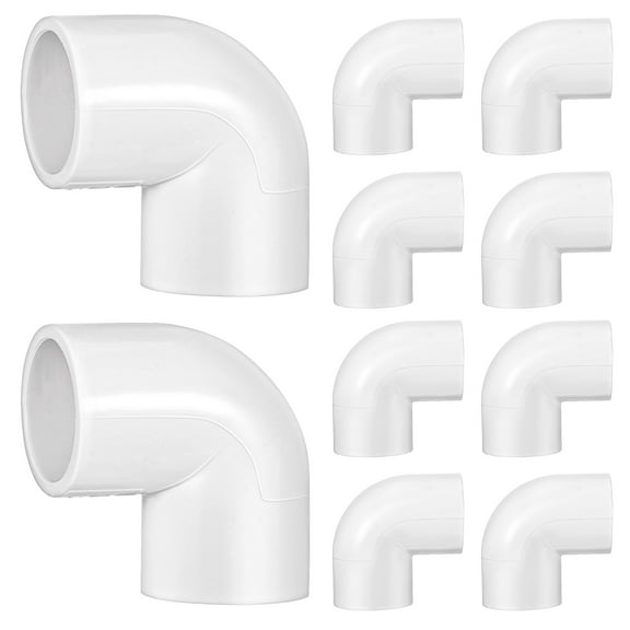 unbranded 10 Pcs Pvc Elbow Fittings For Water Pipes 90 Degree Plastic Hose Connectors Pipe Fitting Plumbing Fittings Tubing Accessories