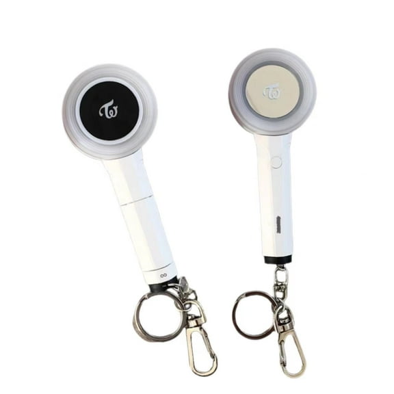 TWICE Lightstick Ver2 Keychain Kpop Mini Light Stick Official LightStick Light Colour Adjustable  Concert Fans Gift Collection(Built-in battery)